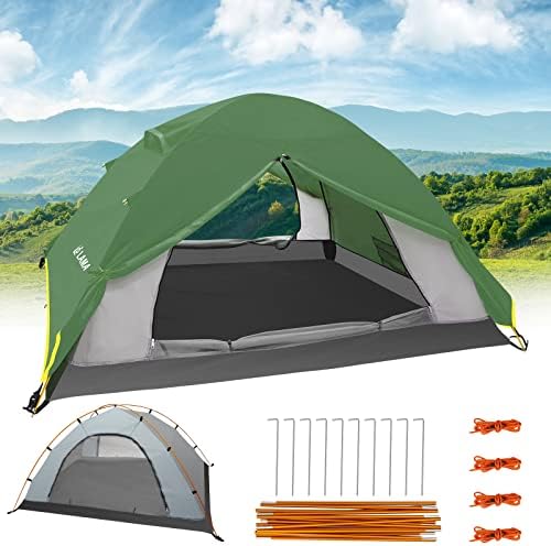 Les Meilleures Tentes de Camping Pop-up DUNLOP pour 1-2 Personnes en Bleu/Gris