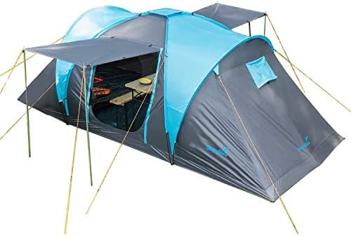 Les meilleures tentes de camping pour 4 personnes avec/sans tapis de sol cousu : Skandika Tente dôme Hammerfest 4/4+