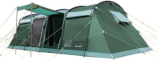 Les 5 meilleures tentes de camping Skandika Montana 10P – avec/sans tapis de sol cousu, technologie Sleeper, 3-4 cabines