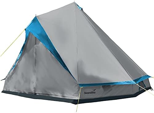 Les meilleures tentes tipi indien pour 6 personnes – Skandika Tippi 2m50 Hauteur 3m65 Diamètre Gris