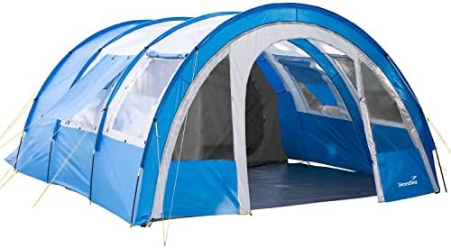 Les meilleures tentes tipi indiennes pour 6 personnes – Skandika Tippi, 2m50 de hauteur, diamètre 3m65, couleur grise