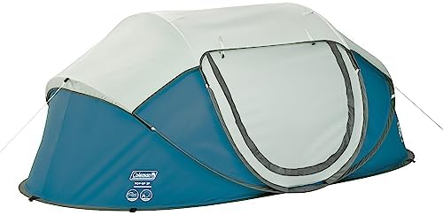 Les Meilleures Tentes Pop-up pour Camping en Plein Air, 1-2 Personnes – DUNLOP, Bleu/Gris