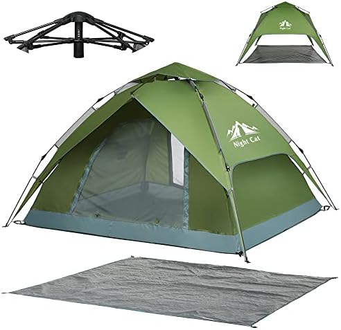 5 tentes de camping imperméables automatiques Night Cat pour 2-3 personnes