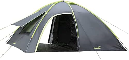 Comparatif de tentes de camping Skandika Tente Tunnel Kemi pour 4 Personnes: 2 cabines, hauteurs de 2 m, étanchéité 3000 mm