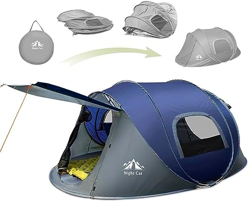 Comparatif des meilleures tentes de camping imperméables Night Cat pour 2-3 personnes, instantanées et automatiques