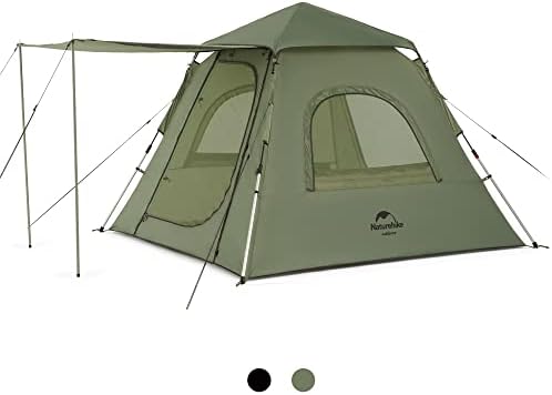 Les meilleures tentes de dôme portatives pour 3-4 personnes: Naturehike Tente avec étage double instantanée.