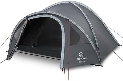 Comparatif de tentes tunnels: CampFeuer 4 personnes | Immense vestibule, 5000mm d’eau, tapis de sol