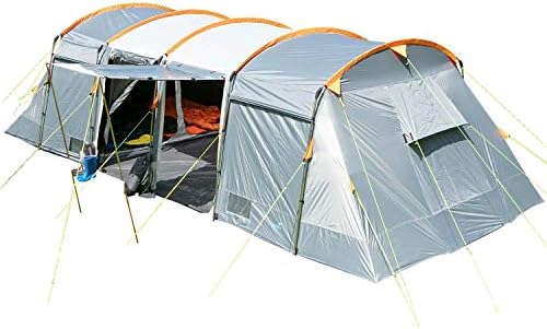 Les meilleures tentes de camping Skandika: Tente Tunnel Montana 10P | Avec/sans tapis de sol cousu, technologie Sleeper, 3-4 cabines