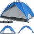 Les meilleures tentes de camping familiales Pop-up avec 4 fenêtres et pare-soleil