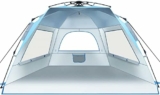 Les meilleures tentes de plage pour 3 à 4 personnes avec protection solaire automatique.