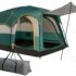 Les meilleures tentes tunnel multi pour 4 personnes : CampFeuer, immense vestibule, tapis de sol