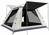 Les meilleures tentes de camping familiales, légères et étanches: Outsunny Tente dôme 4-6 personnes – Bleu Blanc