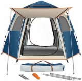 Les meilleures tentes de camping pour 4 personnes : JUSTCAMP Lake 4 (470 x 230 x 190 cm)