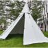 Comparatif de tentes tipi indien pour 6 personnes – Skandika Tippi – Hauteur 2m50 Diamètre 3m65 – Gris