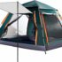 Tentes de camping 4 personnes avec toit solaire : couverture anti-pluie GYMAX