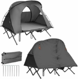 Tentes de camping 4 personnes avec toit solaire : couverture anti-pluie GYMAX
