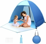 Les meilleures tentes de plage pour bébé : Imperméable UPF 50+, pliable, respirante.